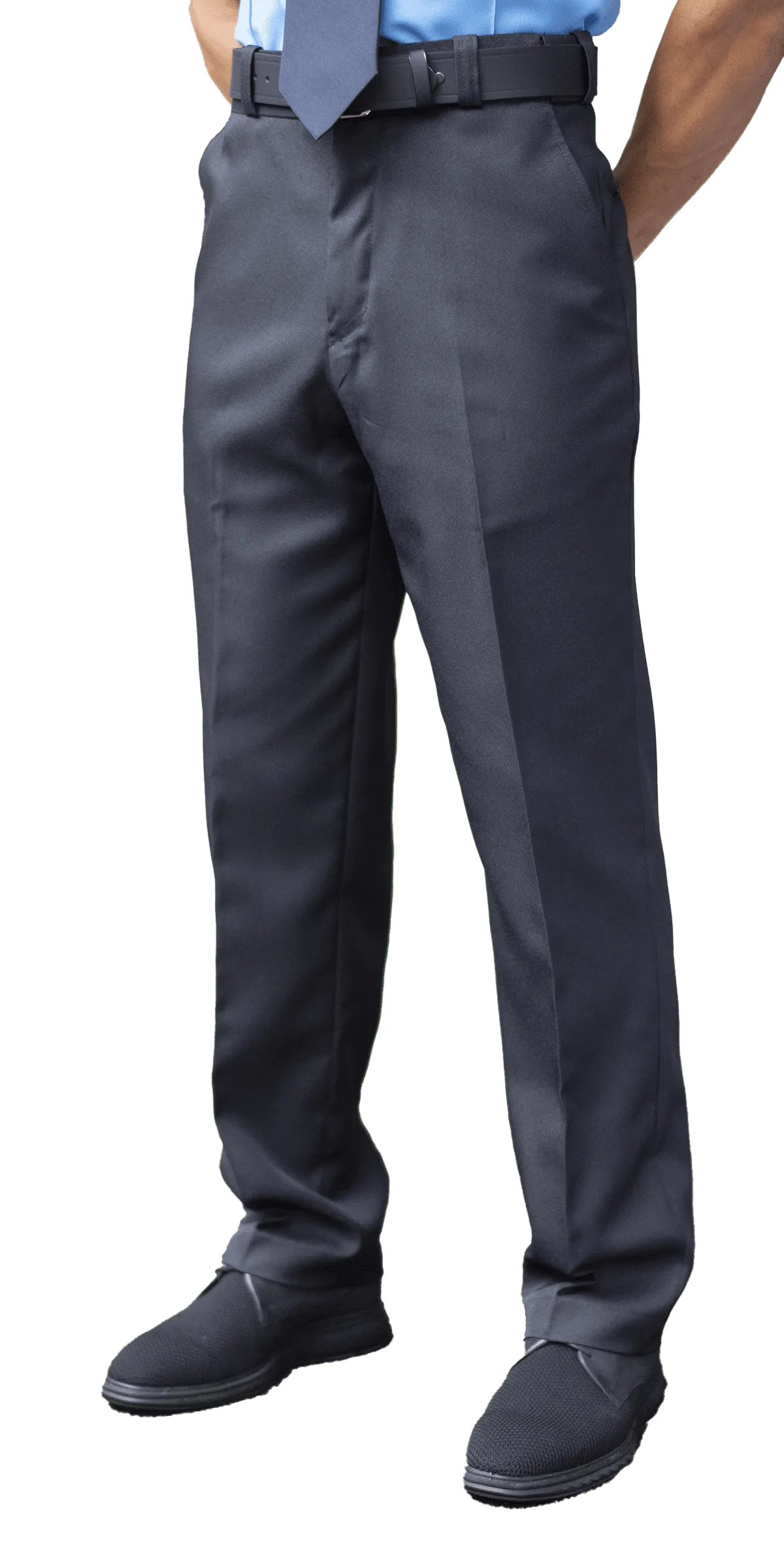 MEN’S FLAT FRONT POLYESTER EZ FIT WAIST PANT