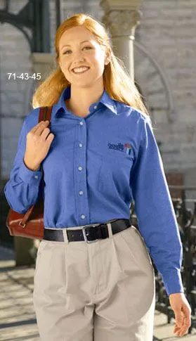 Women's Soft Collar Oxford Dress Shirt