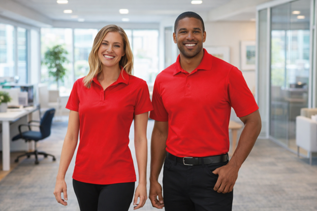 Prendas básicas de ropa informal para el trabajo, tanto para hombres como para mujeres.