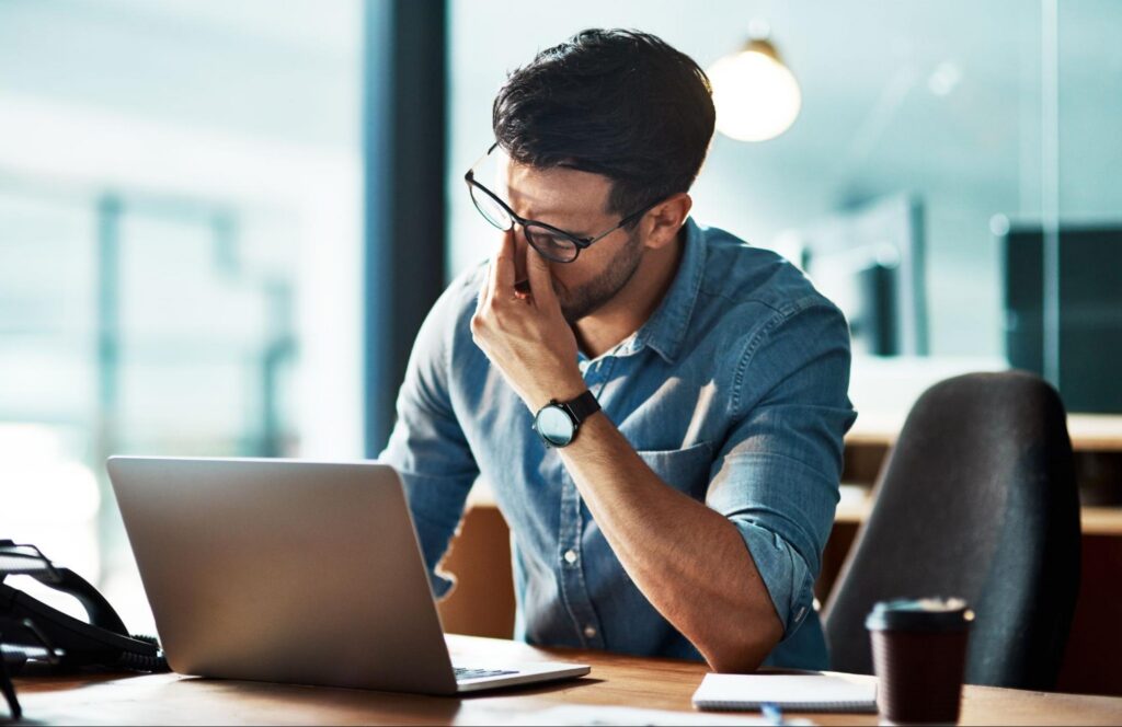 Man Stressed Out About His Job