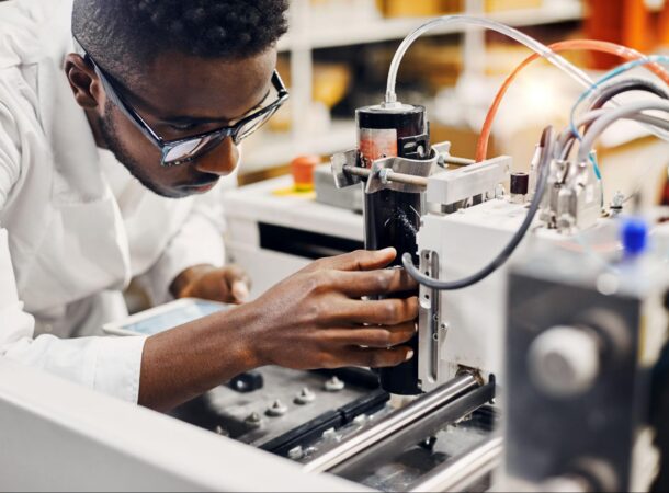 Man at a Manufacturing Job