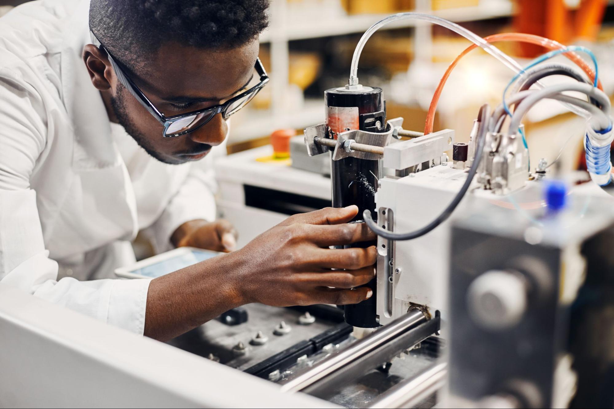 Man at a Manufacturing Job