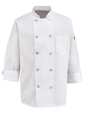 10 Pearl Button Chef Coat