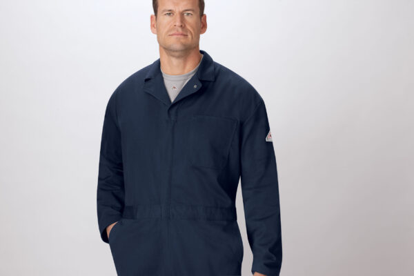 100% FR Cotton Contractor Coverall Jacket Navy Blue
