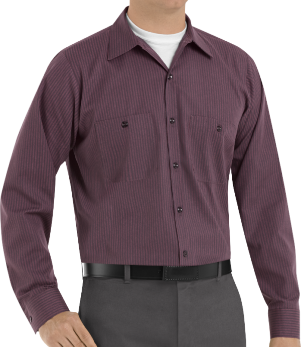 Men's DuraStripe Work Shirt in Purple