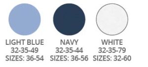 Unisex Button Closure Lab Coat Color Swatches