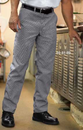 Unisex Black and White Checkered Chef Pants