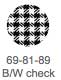 Unisex Black and White Checkered Chef Pants Color Swatch
