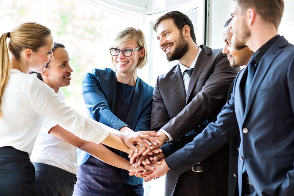 Professional Workplace Team Huddle