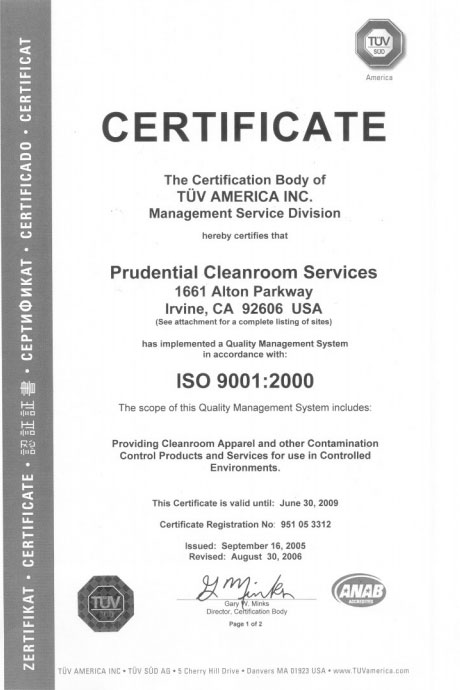 ISO 9001: 2000 Re-Certification