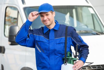 Pest Control Worker Wearing Cap