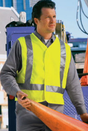construction engineer wearing high visibility safety vests