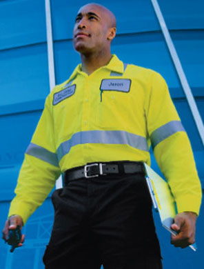 man wearing high visibility long sleeve shirts