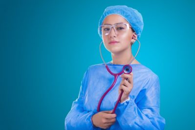 doctor girl holding stethoscope
