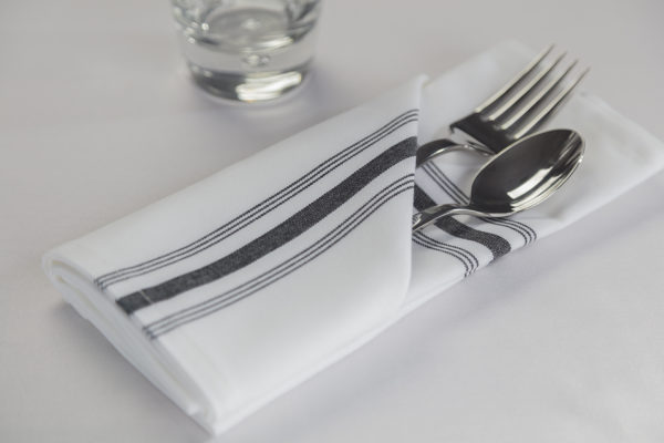 Black Stripe Bistro Napkins