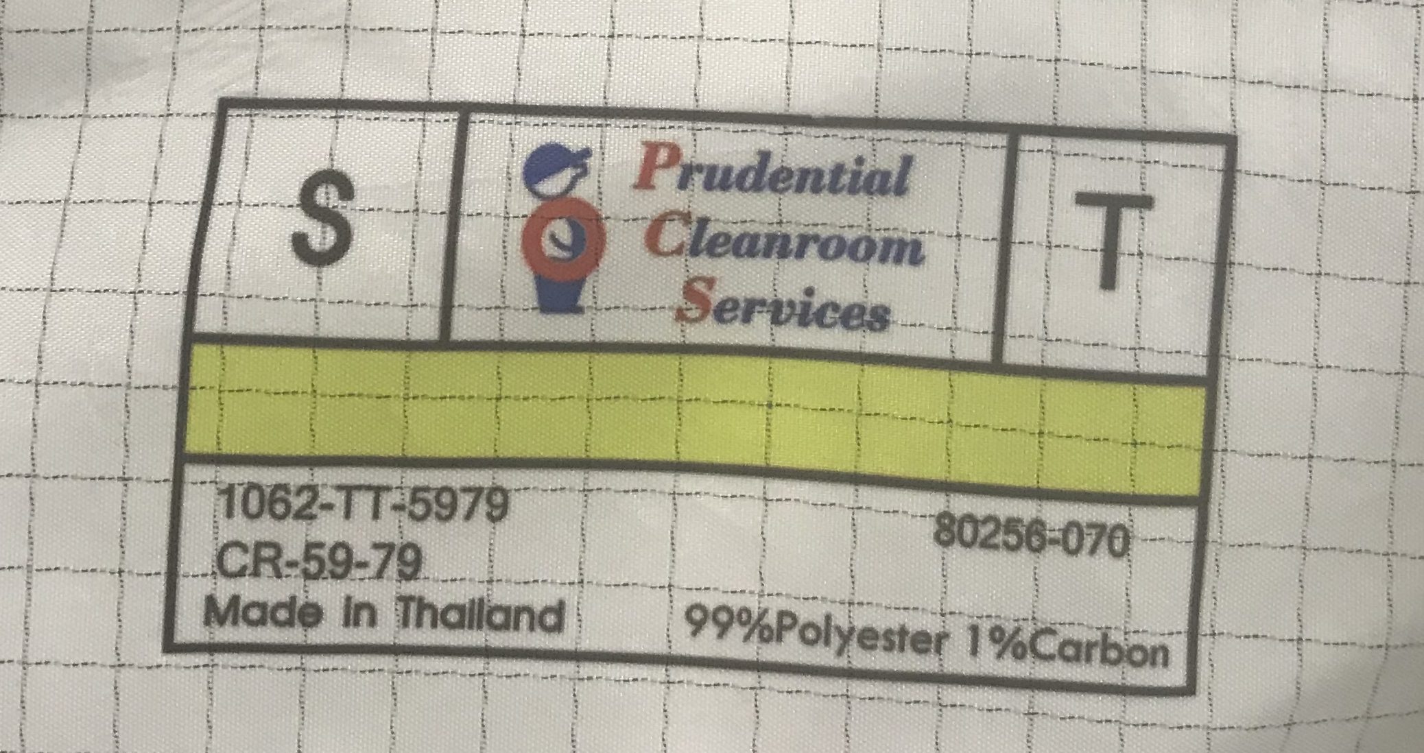 Cleanroom Garment Labels