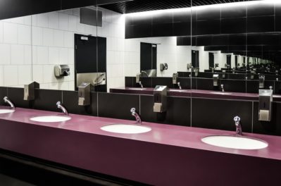 public bathroom sinks concrete ramp sinks