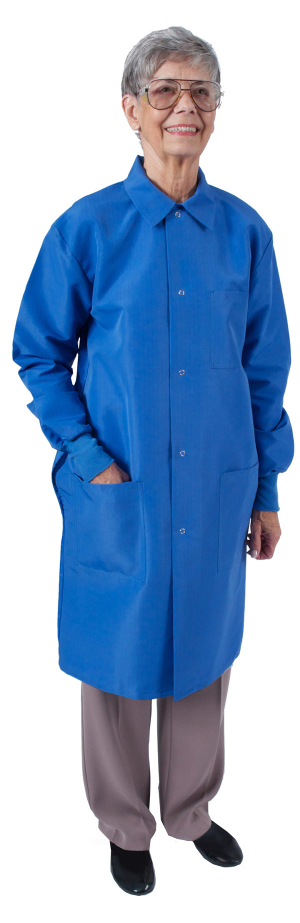 Denline Unisex Long (41”) Lab Coat - Royal