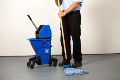 Male Janitor Mopping Floor