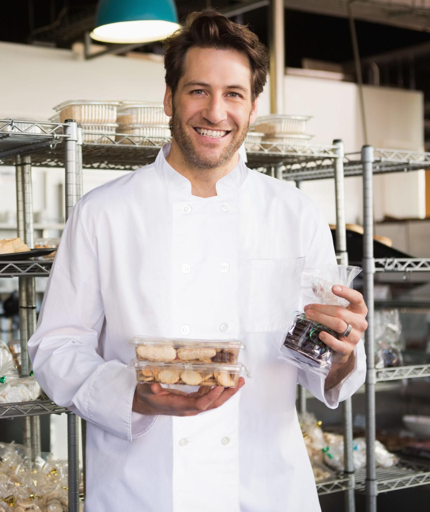 Restaurant chef in uniforms