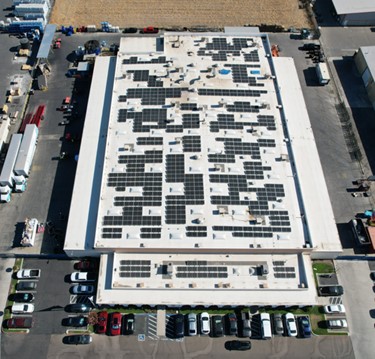 Fresno Location Roof with Solar Panels