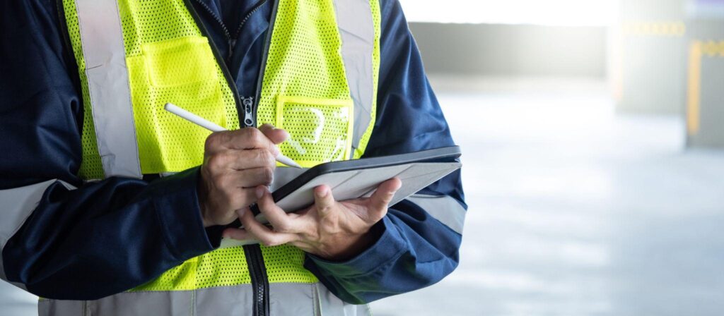 Man doing OSHA FR clothing requirements assessment