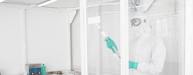 A Man in a Cleanroom Gown from Prudential Overall Supply