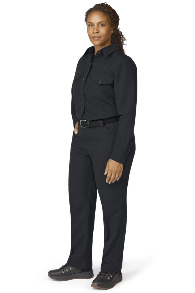 Woman Wearing a Security Uniform Working at a Casino